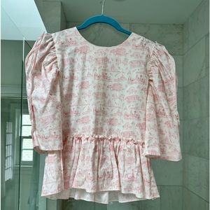 Cute toile print blouse